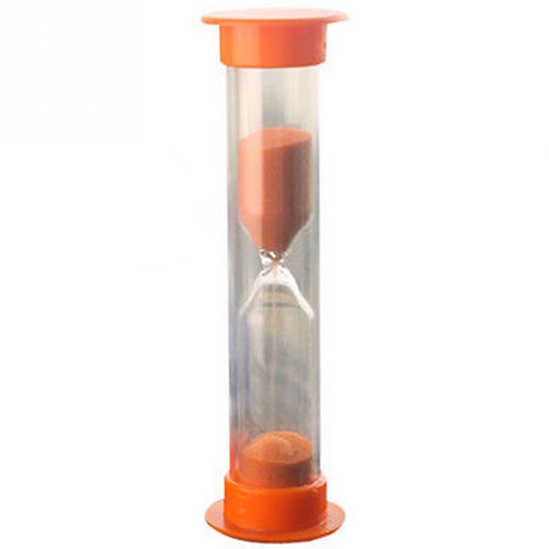 2PCS 3 minutes /5 minutes /10 minutes Colorful Hourglass Sandglass Sand Clock Timers Sand Timer 5 Colors to Choose: Orange / 3 Minutes