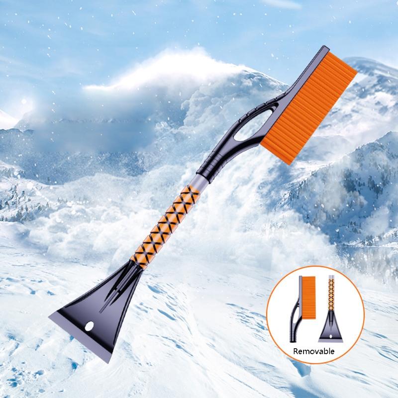 Rascador de hielo para parabrisas, cepillo de vidrio de limpieza rápida, eliminador de nieve para ventana de coche, depurador de hielo de plástico