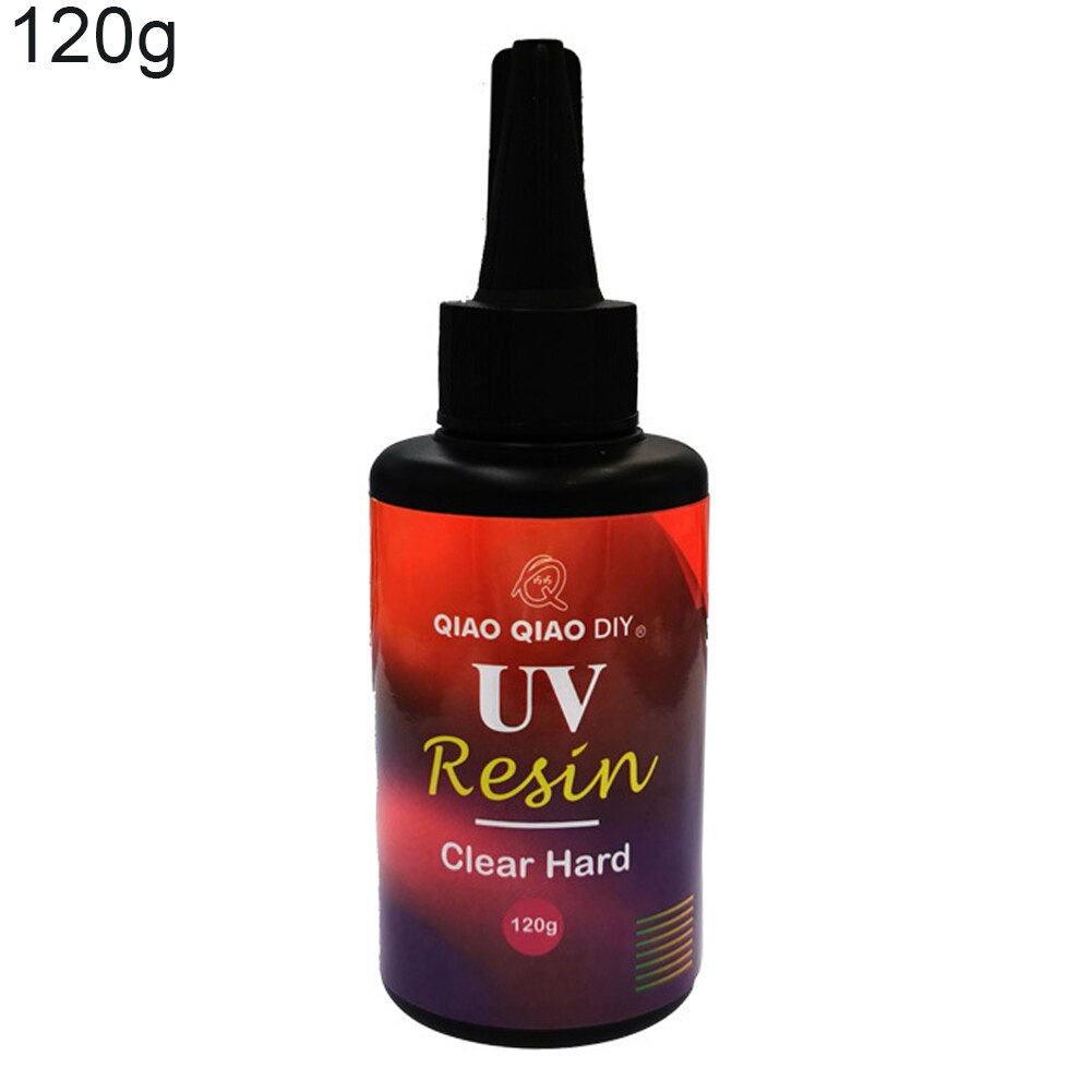 10/15/25/60/120/200g UV Resin Hard Glue Ultraviolet Transparent LED DIY Varnish: 120g