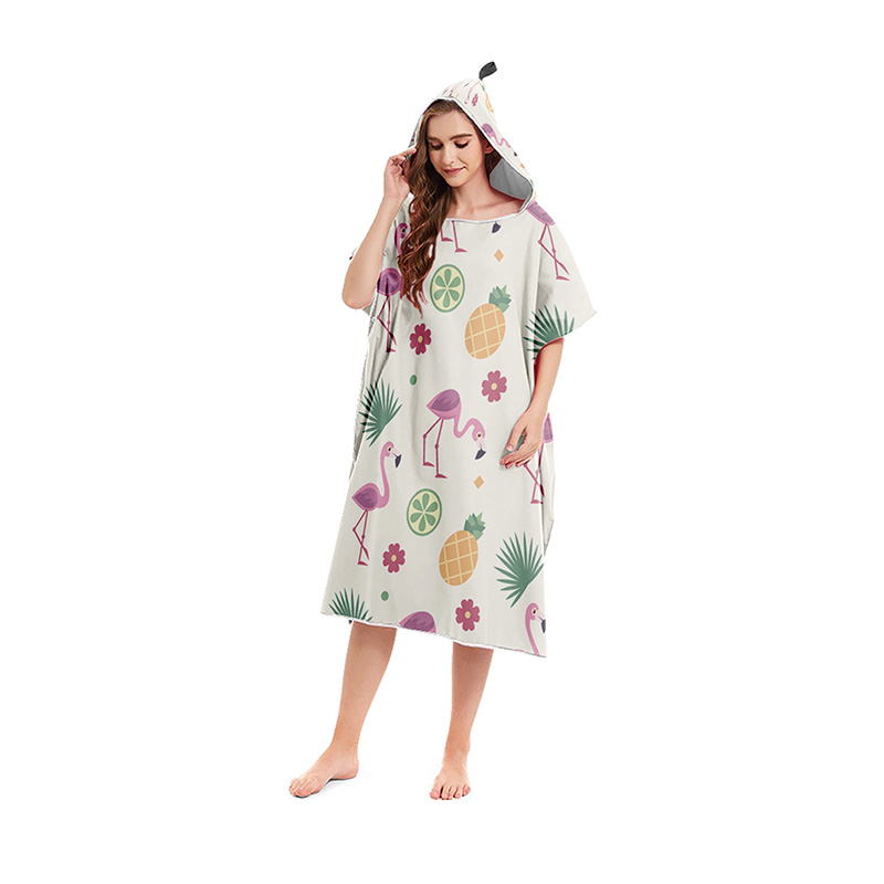 Zomer Strand Poncho Hooded Badhanddoek Microfiber Wetsuit Veranderende Gewaad Surf Handdoek Voor Zwemmen Strand Outdoor Badjas: 08C