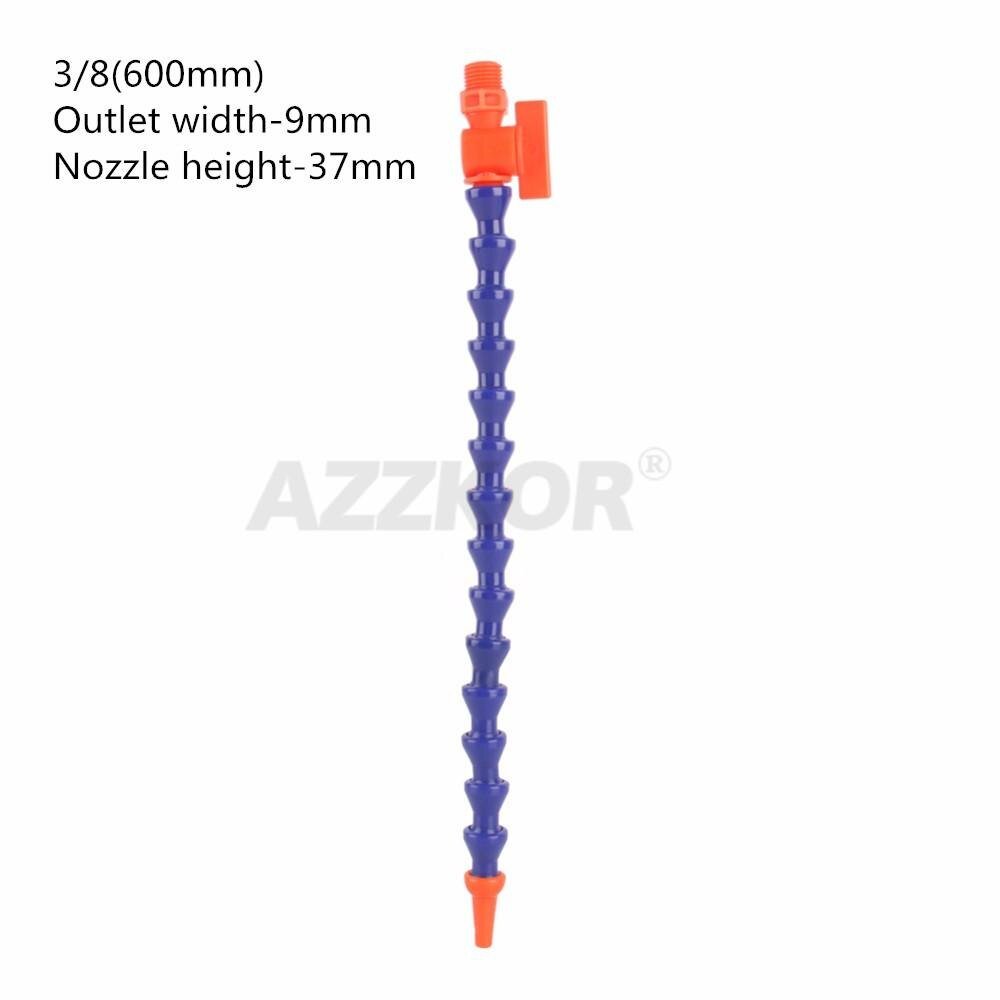 Pneumatische Kunststoff Runde Flache flexibel Kühlung Rohr mit Schalter Kraftstoff Injektion Wasser Rohr Für CNC Drehmaschine 1/4'' 3/8 "1/2": runden 3I8 600mm