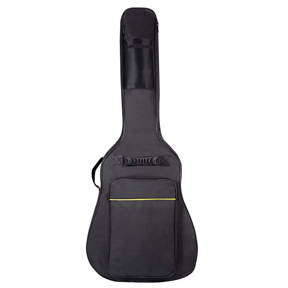 Fermeture éclair renforcée couverture intérieure douce transporter étui de sac de guitare Oxford tissu épaissir poches pleine taille imperméable rembourré de protection