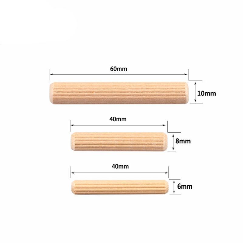 50 stücke M6/8/* 30/40mm Holz Dübel Schrank Schublade Runde Geriffelte Holz Handwerk Stifte stangen Gesetzt Möbel Montage holz dübel Stift