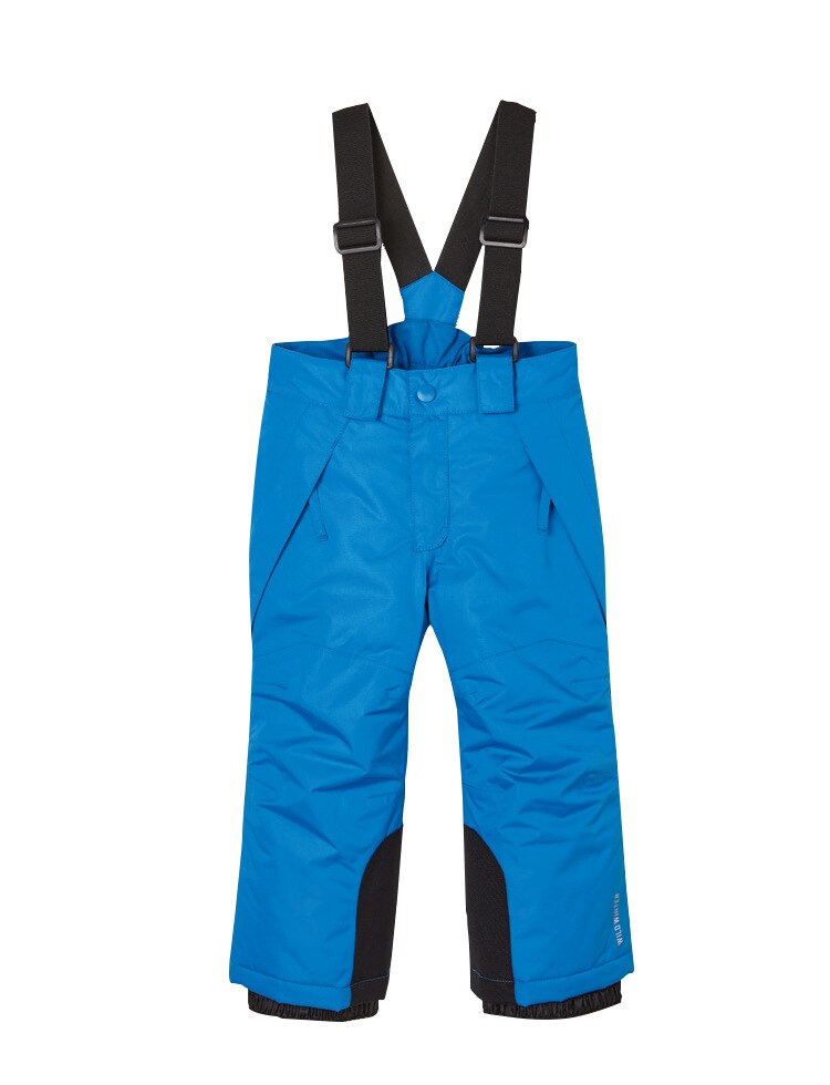 Pantalones de esquí con tirantes para niños y niñas, pantalones de algodón impermeables a prueba de viento, calidez gruesa, para exteriores, novedad de: Verde / 86-92