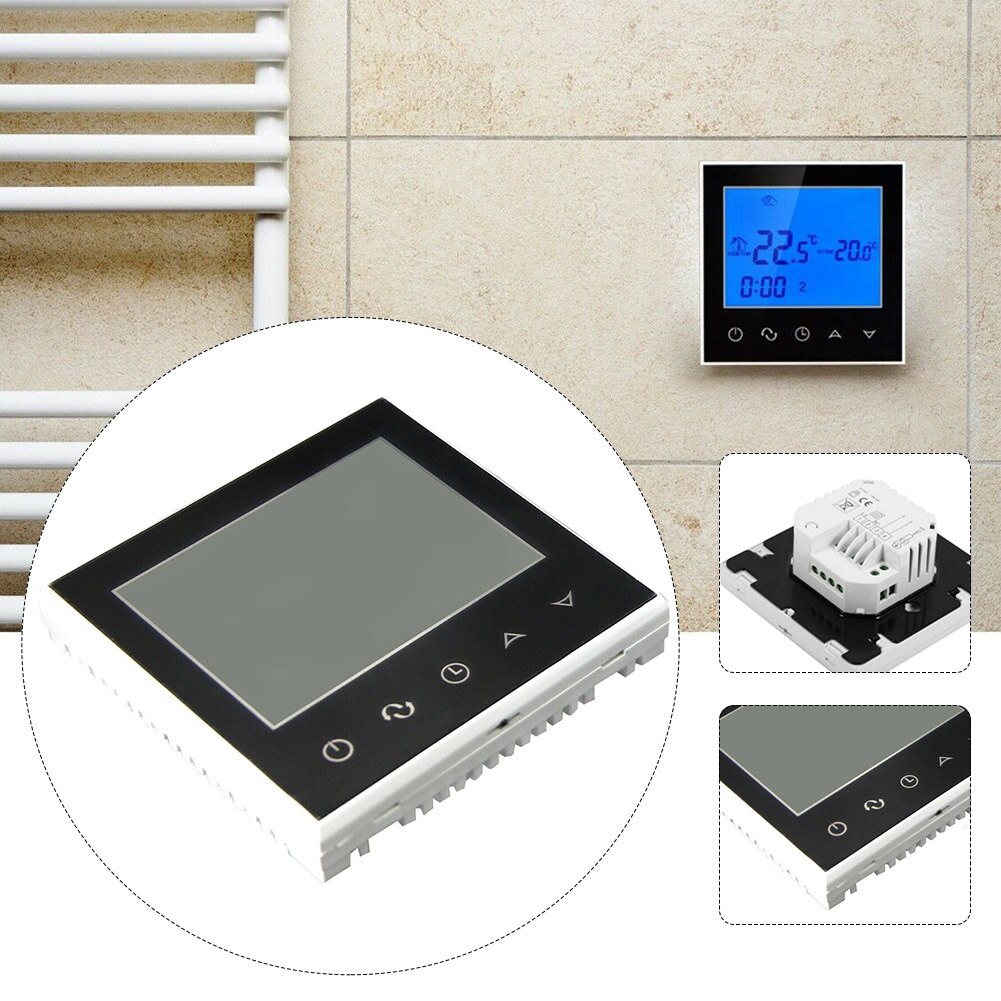 Digital LCD Display Hotel Floor Bedroom Smart Thermostat Touch Screen High-power Electric Heating Programmable School