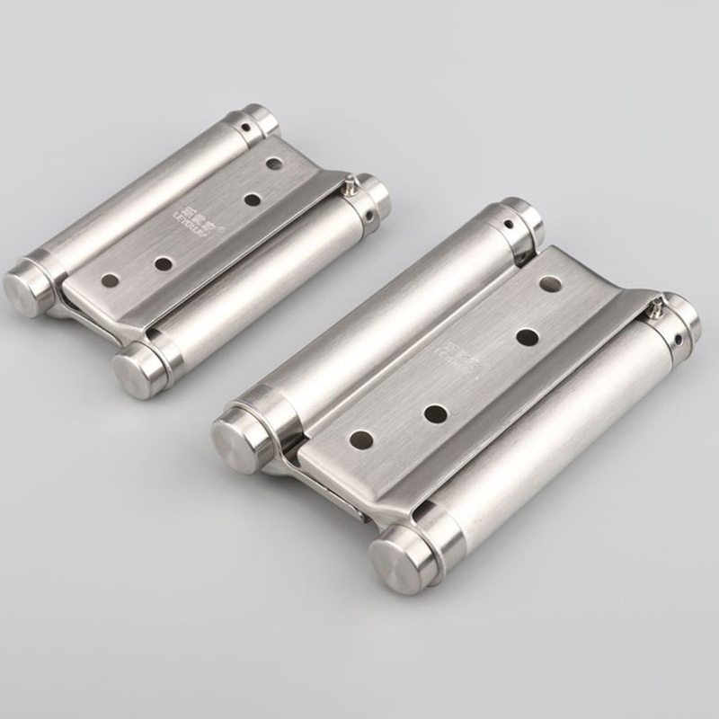 1pc Double open spring hinge Stainless steel two way free door hinge cowboy