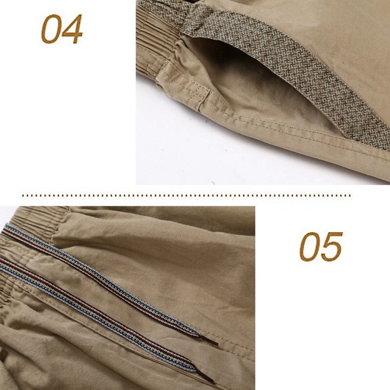 Miesten cargo-housut taskuilla isot koot iso 8xl 9xl 10xl stretch-housut kesäkäyttöön suorat ulkohousut khaki mustat väljät 42 44 46 48