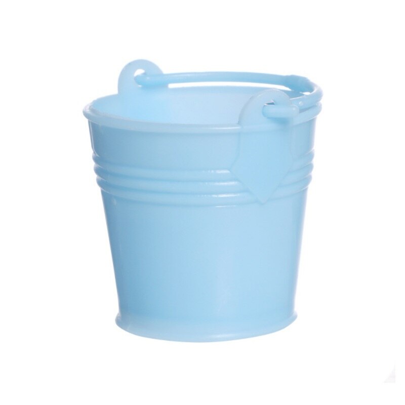 Small Plastic Bucket Tinplate Mini Keg Barrel Outdoor Garden Watering Flower Container Bathroom Kitchen Household Water Bucket l
