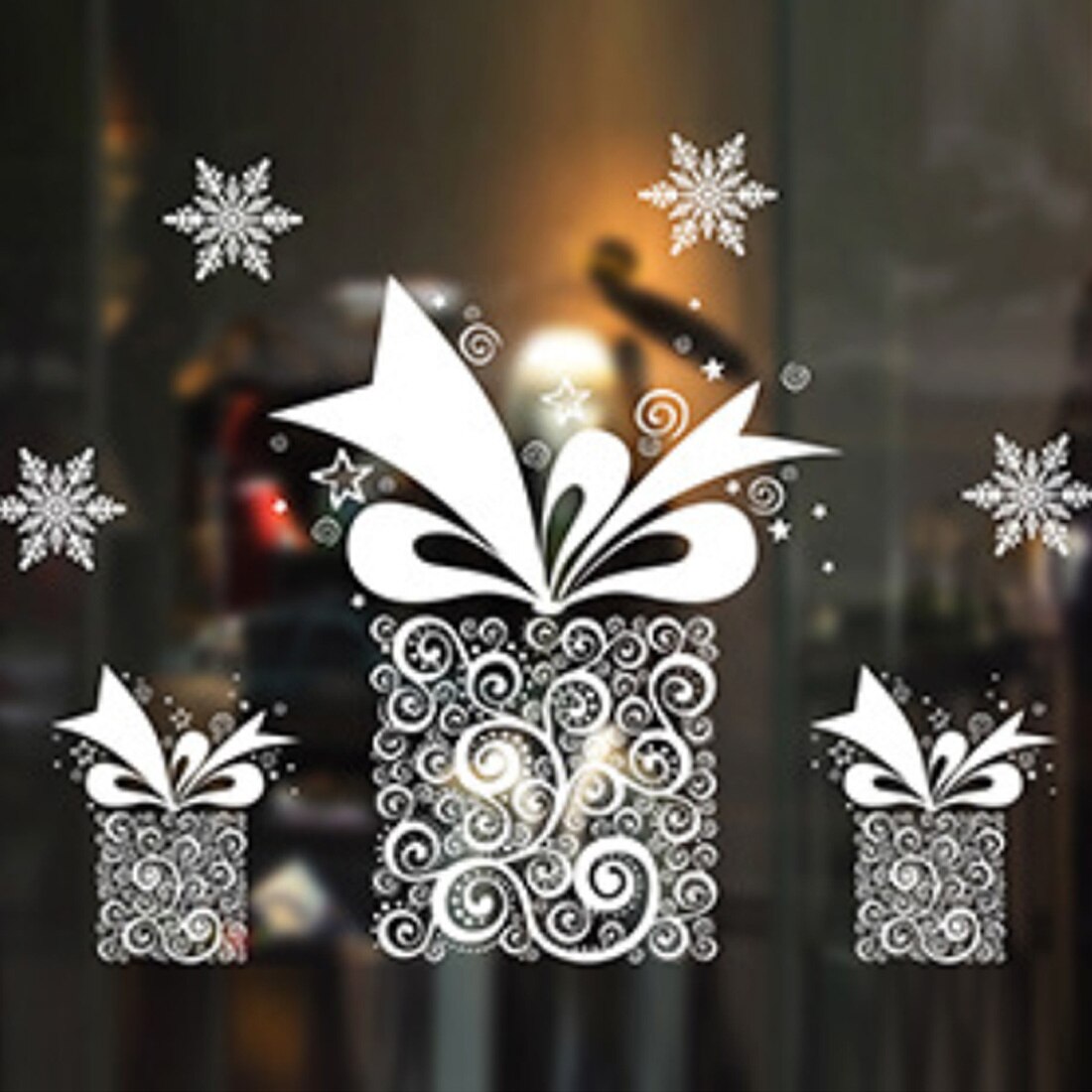 16 Styles Merry Christmas Window Glass PVC Wall Sticker DIY Snow Town Wall Stickers Year Home Decal Christmas Decoration: 7