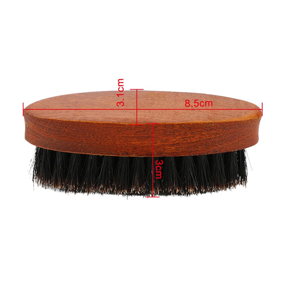 Spazzola per barba in setola di cinghiale naturale da 8.5cm per uomo massaggio viso in bambù che fa meraviglie per pettinare barbe e baffi trasporto di goccia