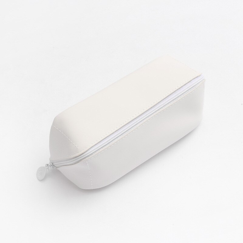 Large Capacity Pencil Case Simple Japanese Pencil Cases Pure Color Estuche Escolar Creativity Estuche Lapices Piornik Szkolny: C White