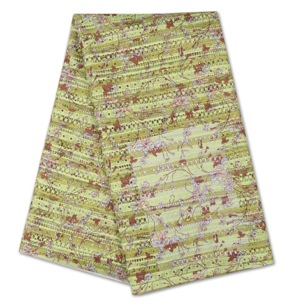 Guipure Cord Lace Fabric African Lace Fabric With Stones Water Soluble Laces For Wedding YA3492B-2