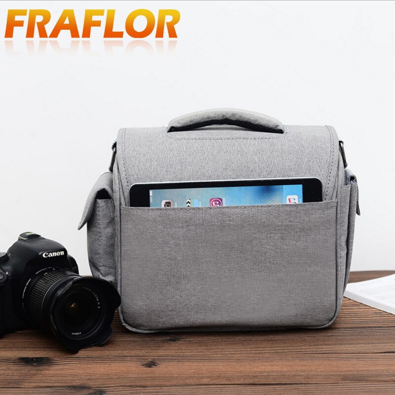 Dslr Camera Tas Mode Polyester Schoudertas Camera Case Voor Canon Nikon Lens Pouch Tas Waterdichte Fotografie Foto Tas