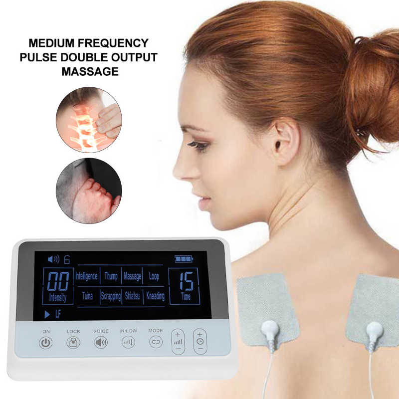 LCD Muscle Stimulator Electric Pulse Physiotherapy Massager Digital Therapy Machine Body Relax Massage Pad Health Care Machine