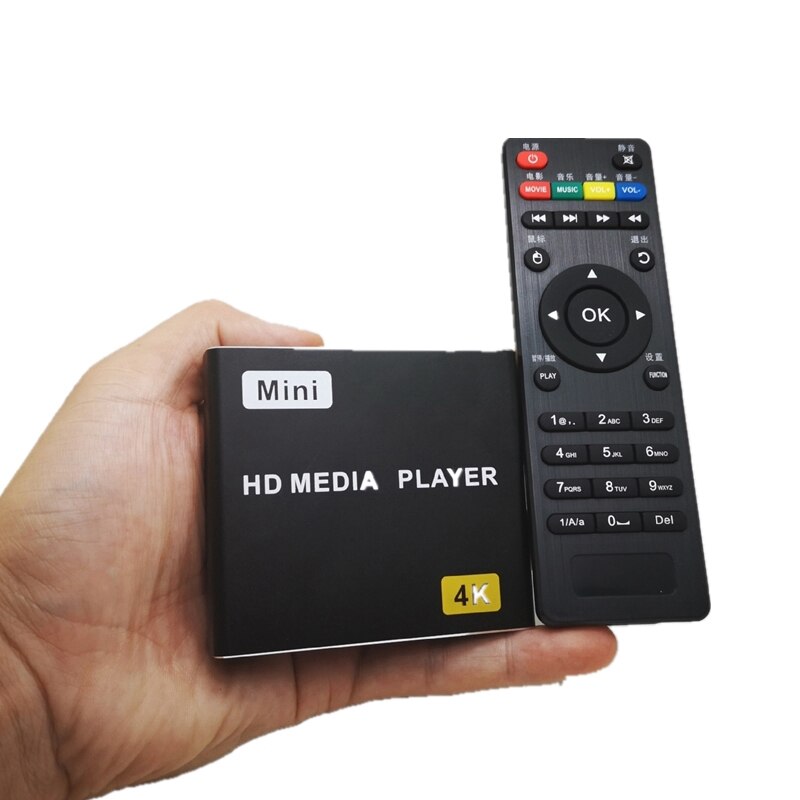4K HD Player Supports Horizontal and Vertical Sn U Disk SD Playback, Automatic Loop Playback, Standalone(EU-Plug)