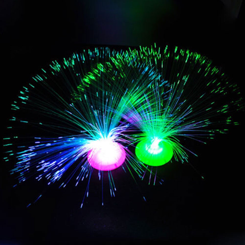 Led glasvezel licht lamp veranderende fontein nacht ontspannend kalmerend