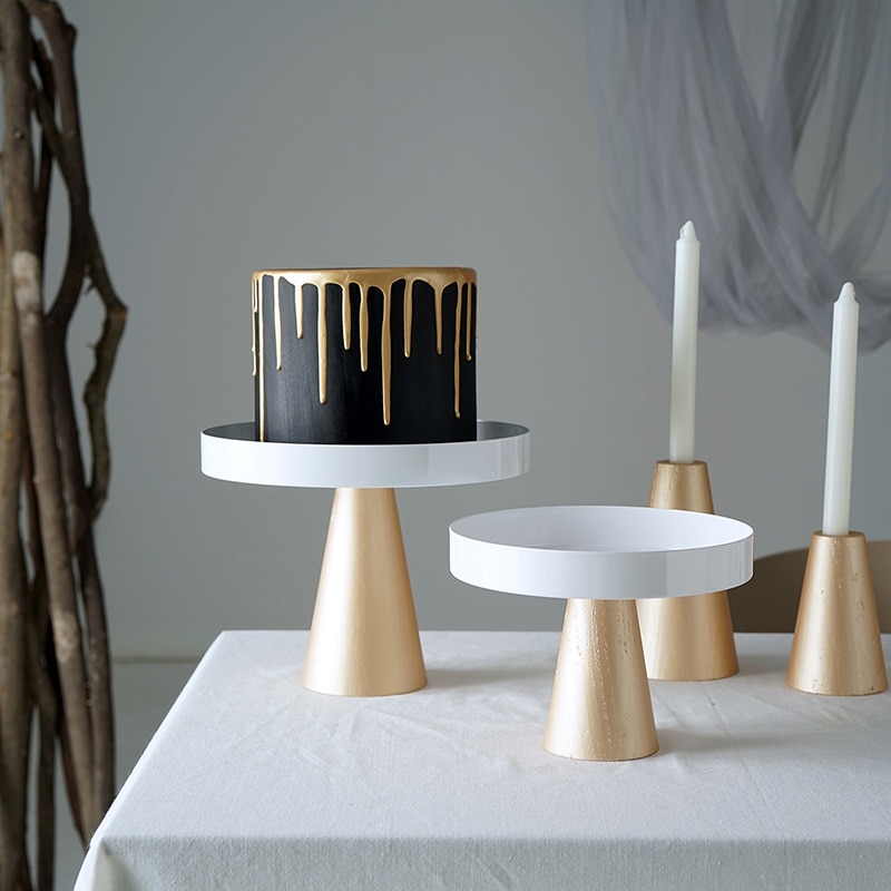 Hoge Voeten Cake Stands Houten Basis Ornament Opslag Wedding Cake Gereedschappen Voor Fondant Cupcake Home Storage Houders WY51228