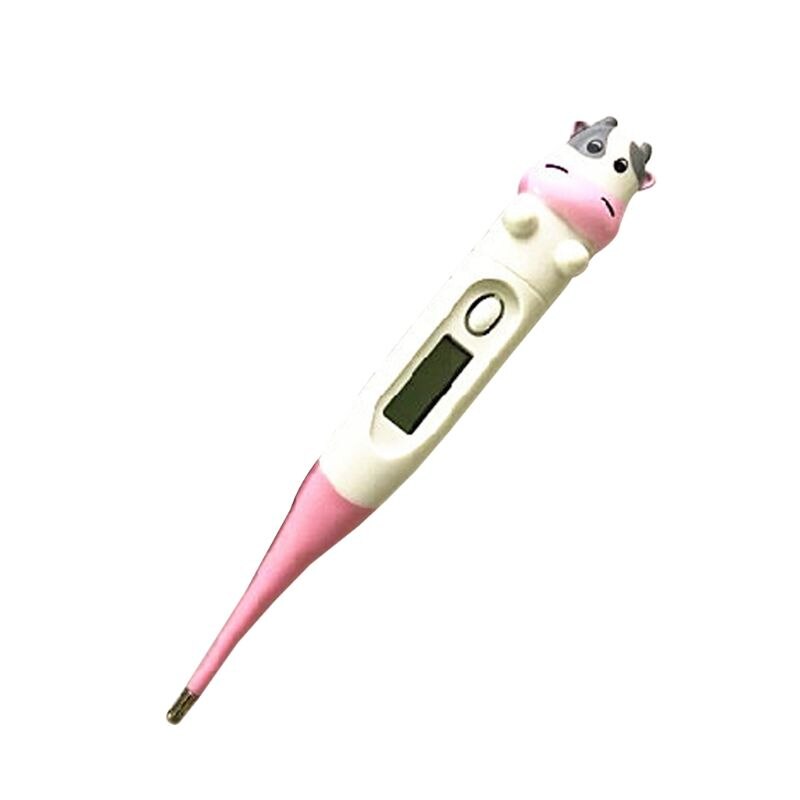 Sød tegneserie lille dyr blødt hoved elektronisk termometer hjem børnetermometer: F