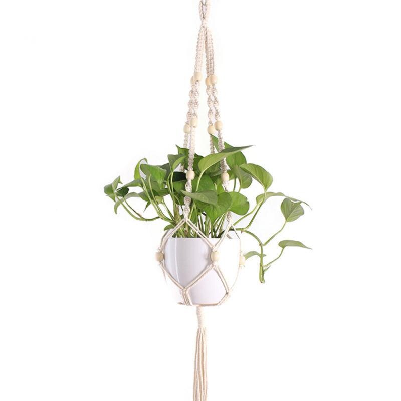 sales handmade macrame plant hanger flower /pot hanger for wall decoration countyard garden For Garden Plant Tray