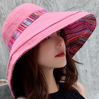 Rubyvicky lente zomerhoed dameshoed voor dames zonnehoed opvouwbare japanse eenvoudige dames vissershoed: 6