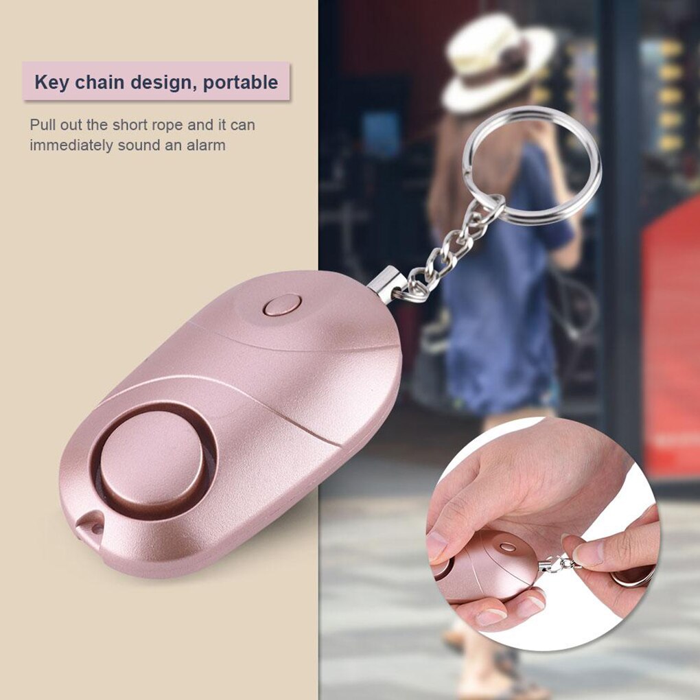 Women Elderly Kids Loud Security Alarm Portable Emergency Alert Keychain LED Light 130dB Volume