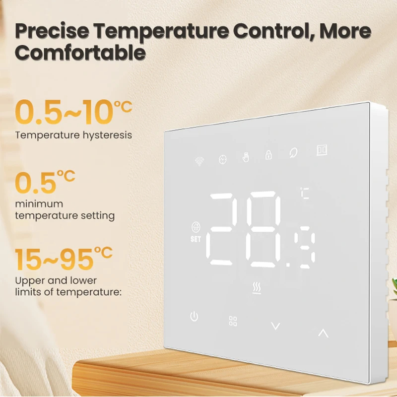MIUCDA Tuya Wifi Thermostat intelligent chauffage électrique eau chaudière à gaz régulateur de température fonctionne avec Google Home Alexa Alice