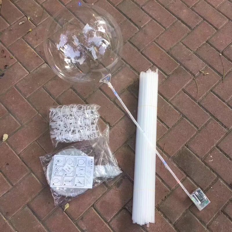 20 tums handtag led ballong lysande genomskinlig helium bobo ballonger bröllop födelsedagsfest dekorationer barn led ljus ballong