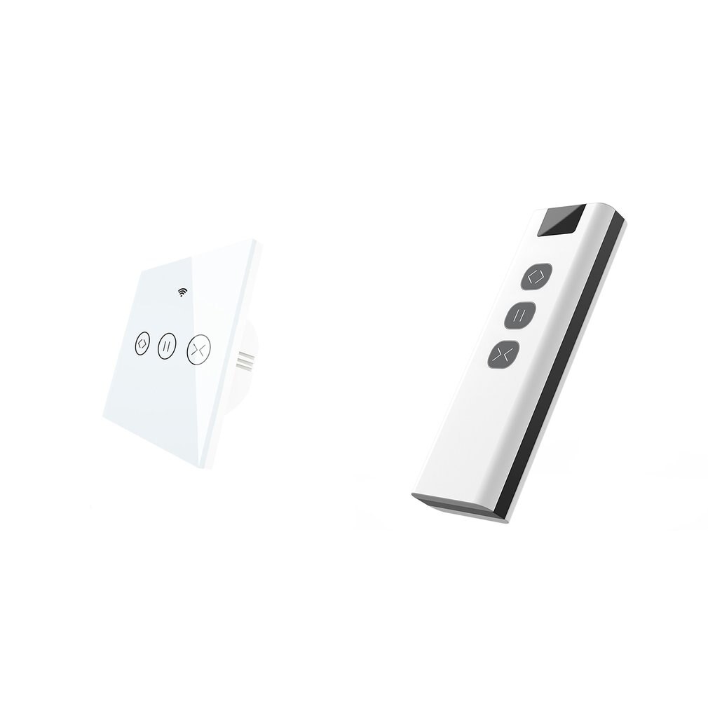 Wi-rf interruptor de cortina táctil inteligente, persianas persiana interruptor de puerta, control remoto rf, interruptores múltiples Alexa/blanco: 02
