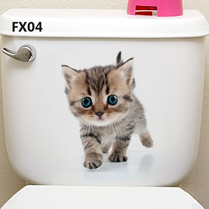 1 Piece 3D Cat Stickers, Family Wall sticker Decals, Window, Bedroom, Bathroom, Bath Seat Decor, Kitchen Accessories