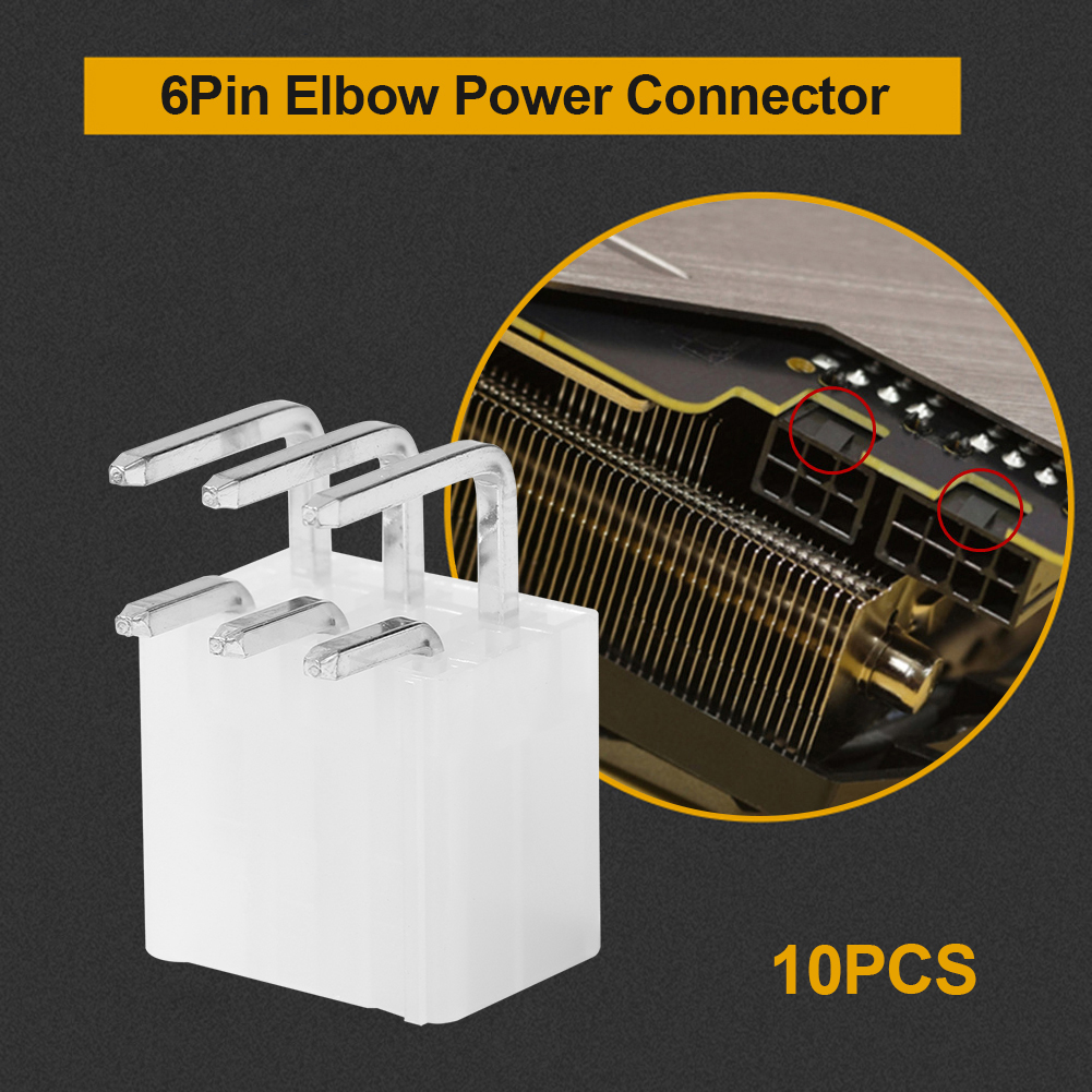 10Pcs 6pin Elleboog Connector Power Connector Looper Voor Btc Mijnwerker Antminer S9K S9j S9 Z11 Z11e Z9mini A9 A3 b7 Z1 + L3 M3 E9i E9.3