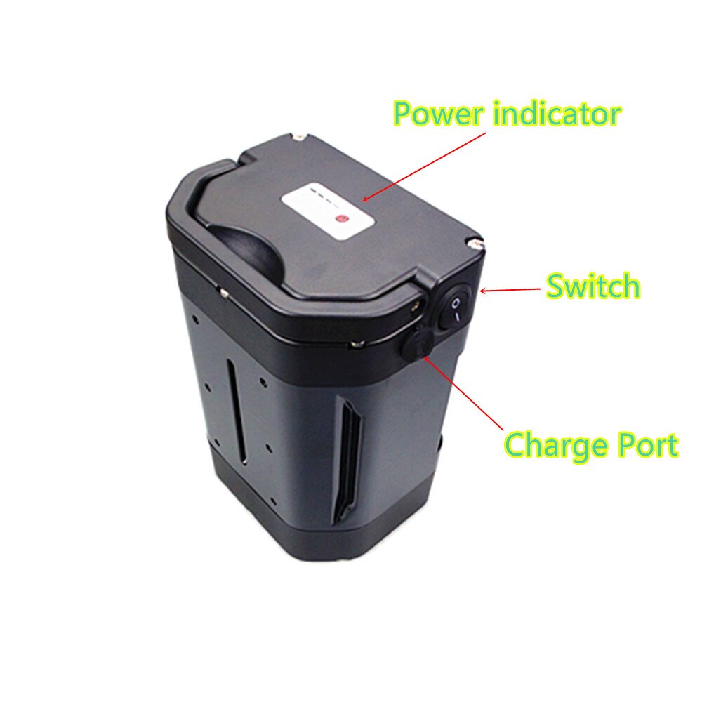 Caja de batería para bicicleta eléctrica, soporte de montaje de poste de asiento, plegable, de 39, 40, 42 y 18650 celdas, 24V, 36V y 48V