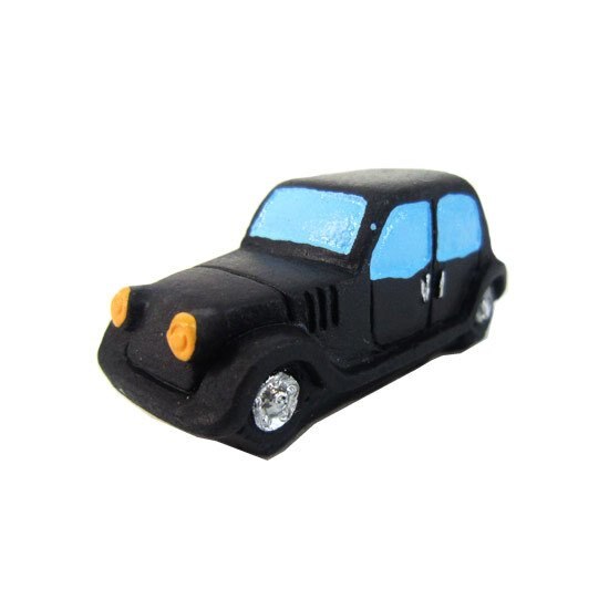 Zwart Mini Auto Terrarium Object-1x4.5x2 Cm