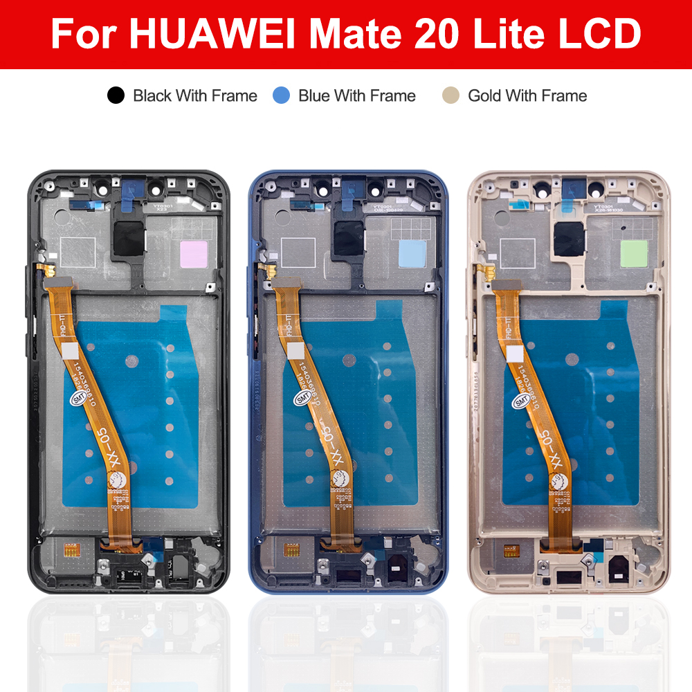 6.3 -tums mate 20 lite-skärmersättning för huawei mate 20 lite sne -lx1/lx2/lx3 lcd digital pekskärm, digitaliseringsenhet