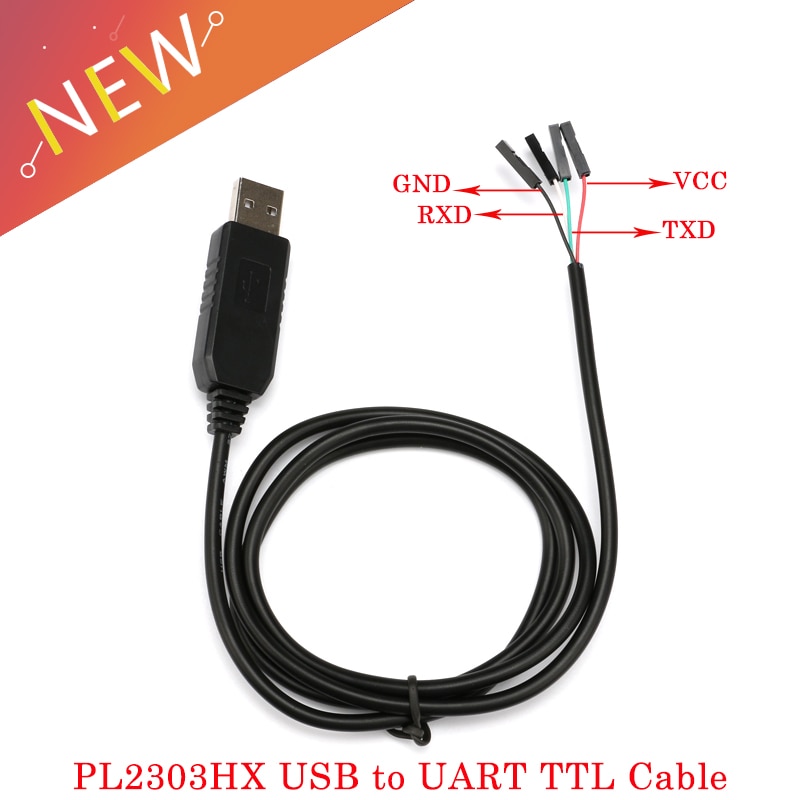 PL2303 PL2303HX USB naar UART TTL Kabel Module 4 p 4 pin RS232 Converter 5 V RS232 Seriële Poort Adapter lengte 1 M
