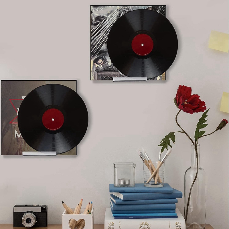 8er Pack klares Schallplatten regal Wand halterung Acryl album Platten halter Display Vinyl Schallplatten regalst änder