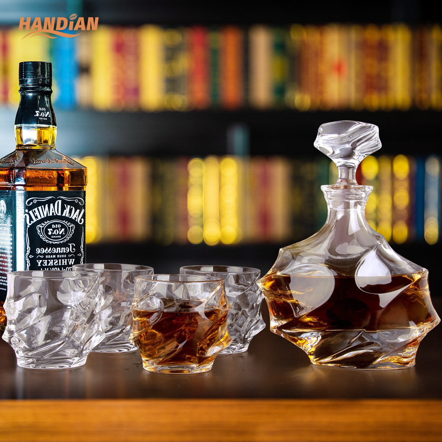 Kristallglas utländskt vinglas brandy spritglas familj whiskyglasuppsättning dubbel vägg glas kopp