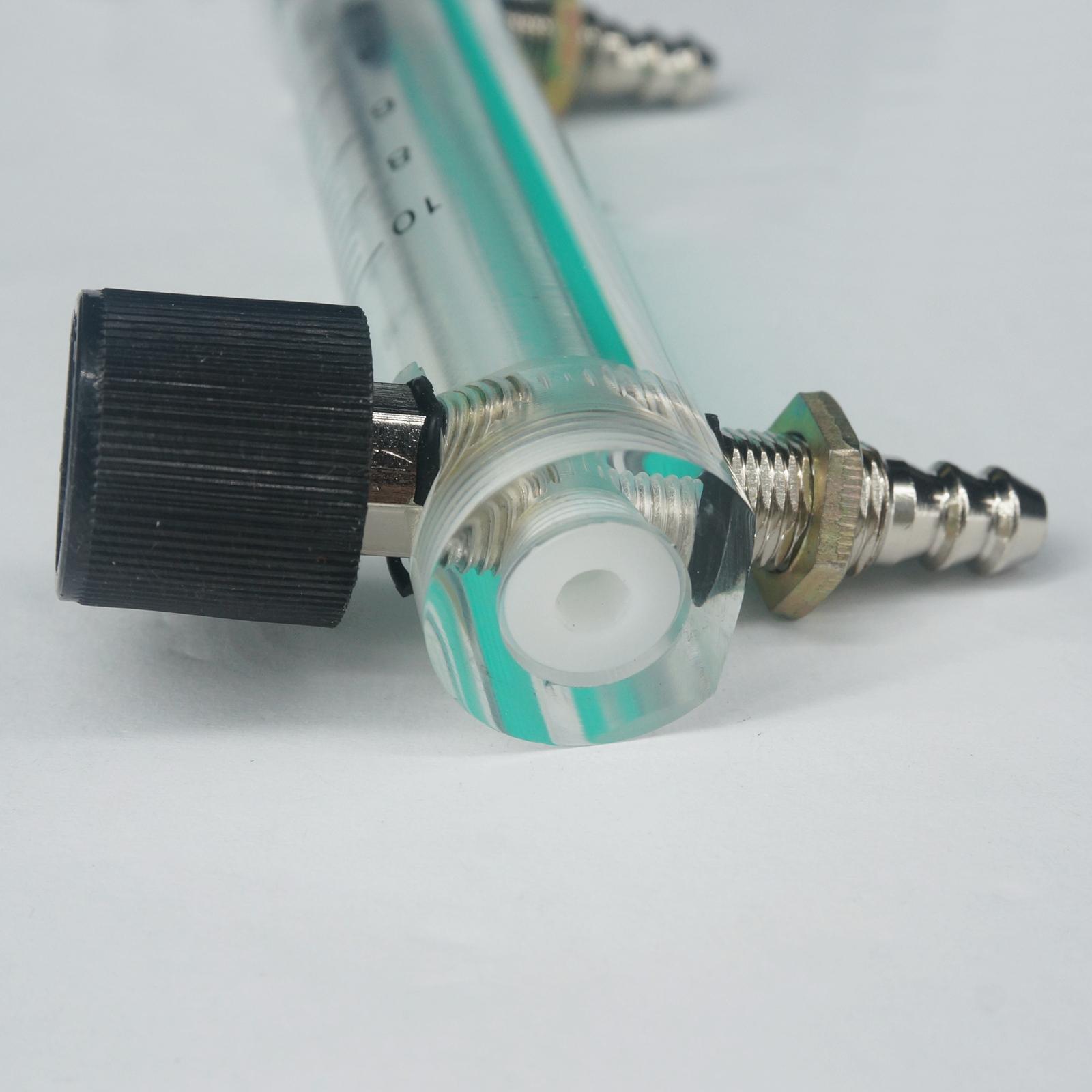 1-10L/Min LZM-6T Acryl Paneel Gas Lucht Zuurstof Flowmeter Rotameter Met Regelklep 8 Mm Slang Barb 116 Mm lengte