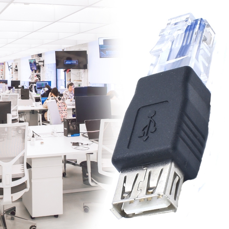 Adattatore da Ethernet a USB da 2 pezzi Adattatore da USB a Ethernet, convertitori Ethernet RJ45 maschio a USB femmina per modem