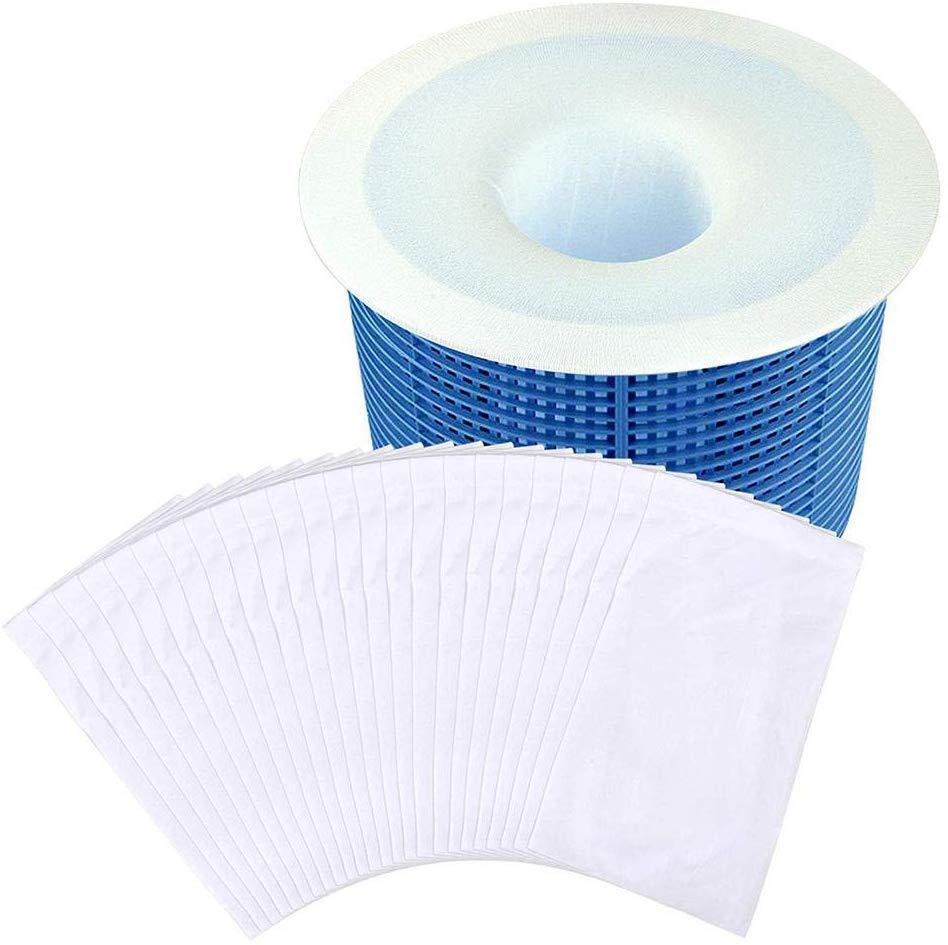 10/20/30/50 stück poolskimmer-socken, skimmerfilternetz, wiederverwendbare, strapazierfähige, elastische nylonsocken, schwimmbadzubehör: Rot