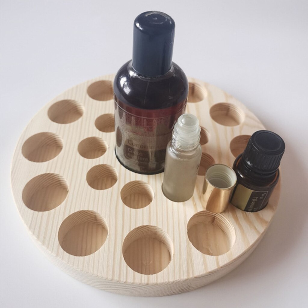 Wood Essential Oil Display Stand Rack Organizer for Display & Storage Perfume Aromatherapy Oils Displaying Rack Shelf