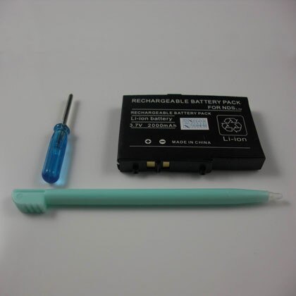 2000mAh Oplaadbare Lithium-ion Batterij + Tool + Pen Pack voor Nintendo DSL NDSL