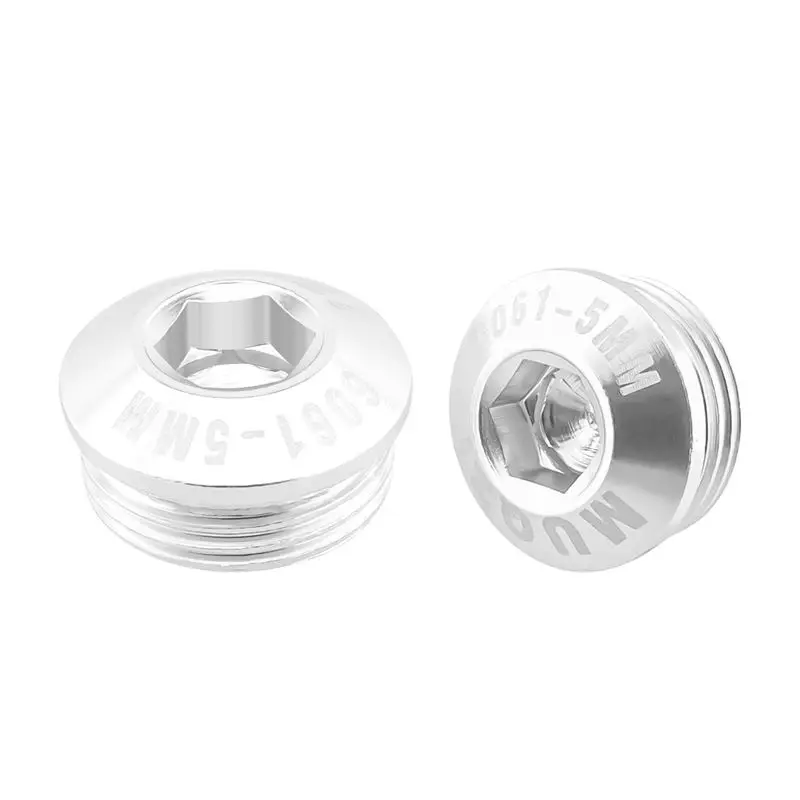 MUQZI 2pcs M14 Pedal Screw Dust Prevention Cover Aluminum Ultralight Pedal Bolt End Cap For Bike: Burgundy