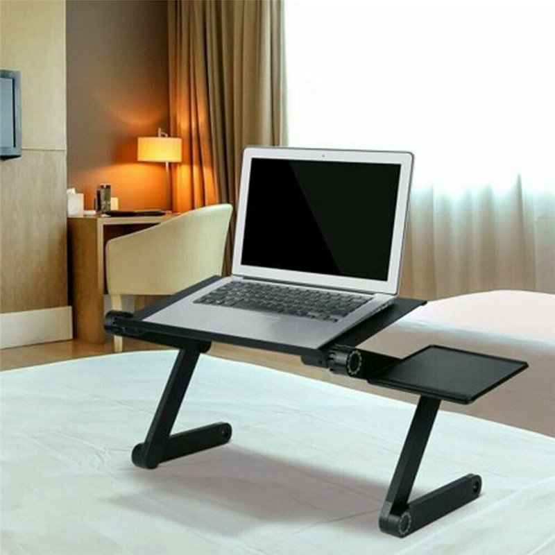 ADJUSTABLE LAPTOP COMPUTER FOLDING DESK / TABLE STAND BEDROOM STUDY