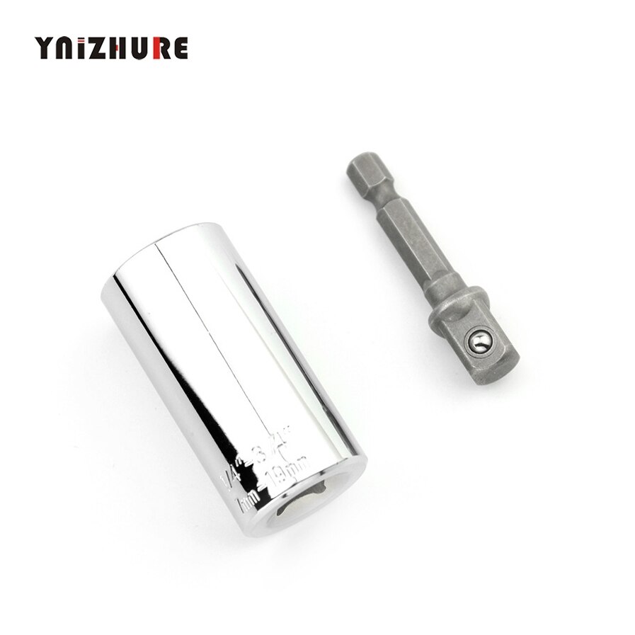 Universal Torque Wrench Set Socket Ratchet 7-19mm Multi-Function Magic Adjustable Power Drill Adapter Spanner Key Hand Tool