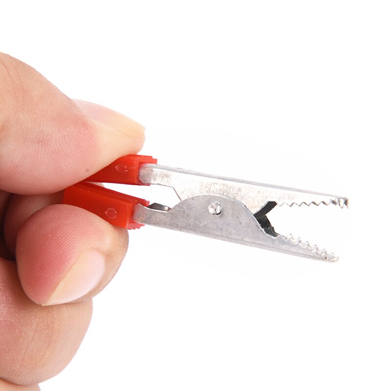 10 Pieces Insulated Crocodile Clips Plastic Handle Cable Lead Testing Metal Alligator Clips Clamps