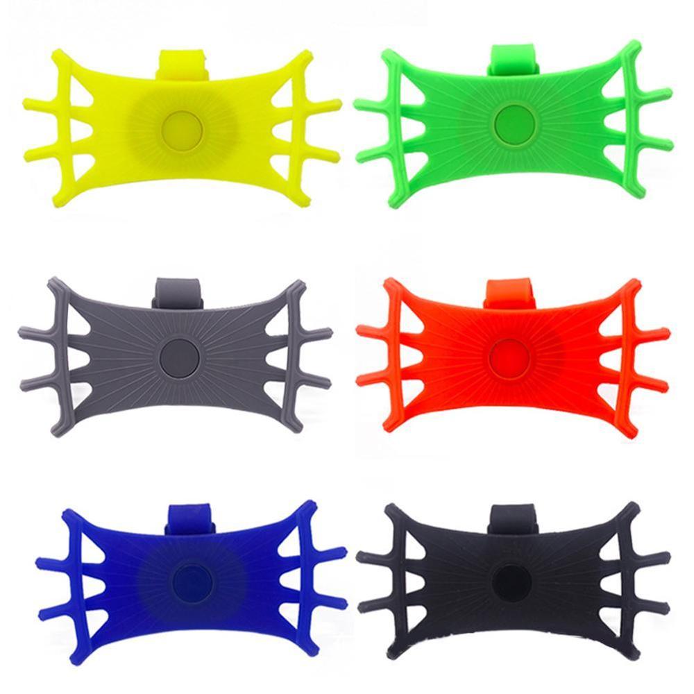Soporte Universal para manillar de bicicleta de motocicleta soporte de teléfono de silicona para montar se puede girar montaje de coche