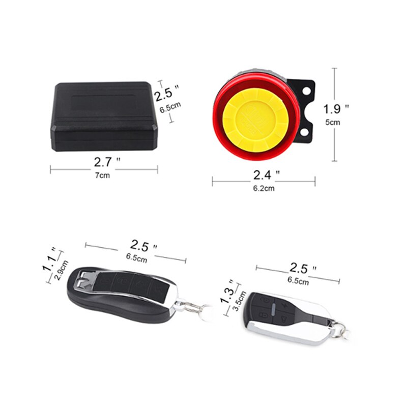 OkeyTech Motorcycle Keyless Entry Moto Alarm System Universal Anti-theft Security System Speaker Remote Control Engine Start