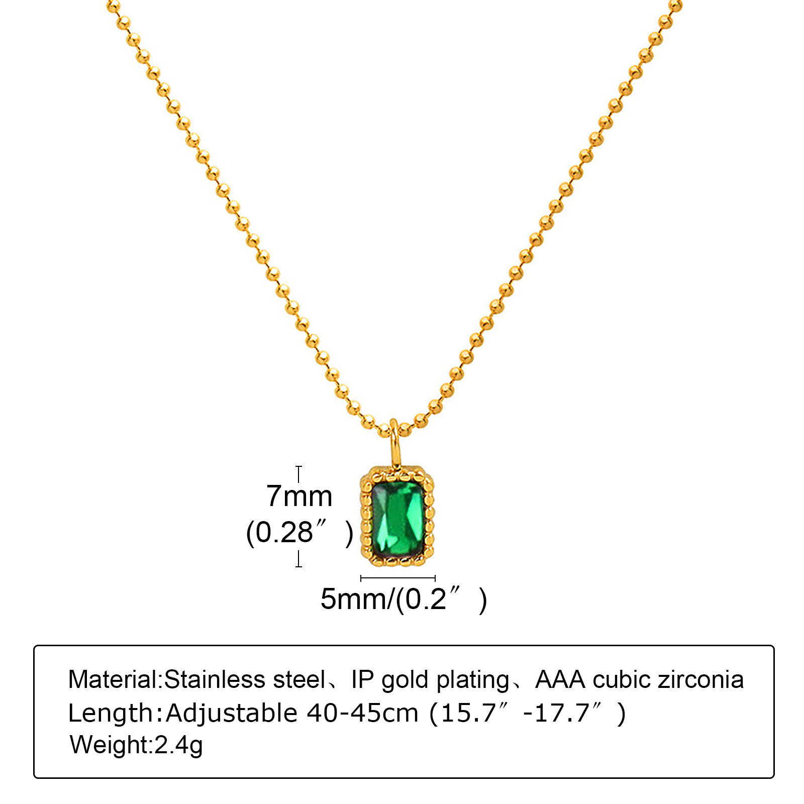 retro grüNe Zirkon Anhänger Halskette für Frauen, Kristallstein Kette Edelstahl vergoldet Luxus Geburtstagsgeschenke: Kobalt violett
