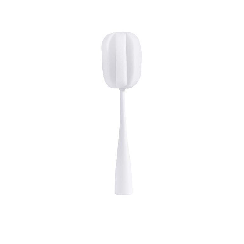 Garrafa de bebê escova de limpeza esponja escova de garrafas de leite do bebê esfregando ferramenta de limpeza de silicone cozinha cleaner para lavar a limpeza: WHITE
