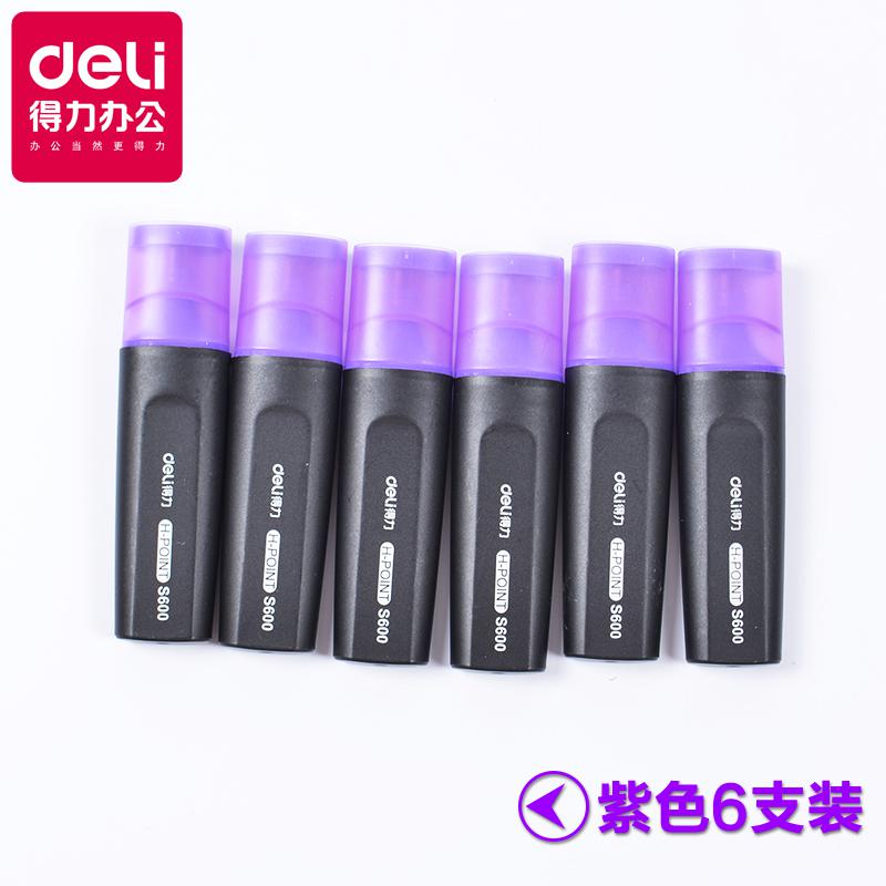 Stylo marqueur Fluorescent, surligneur de couleur, 6 couleurs, lot de 6 stylos: E